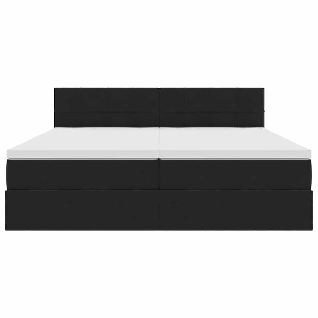 Krevet s od storage s madracem s uzglavljem Crna 100 x 200 cm
