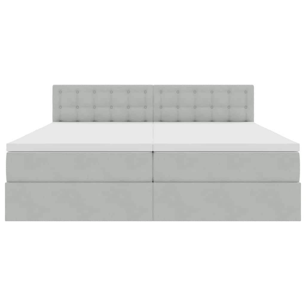 Krevet s od storage s madracem Svijetlo siva 90 x 200 cm
