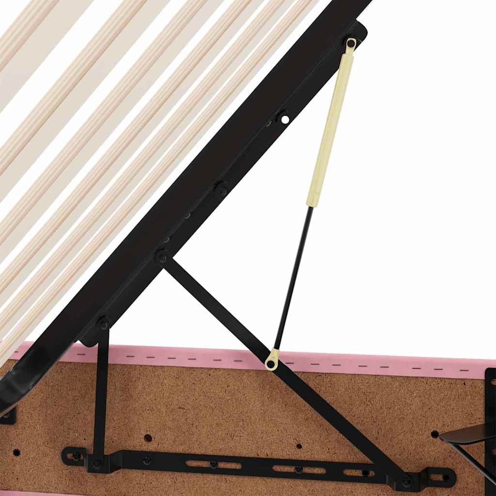 Krevet s od storage s madracem s pohranom Ružičasta 90 x 200 cm