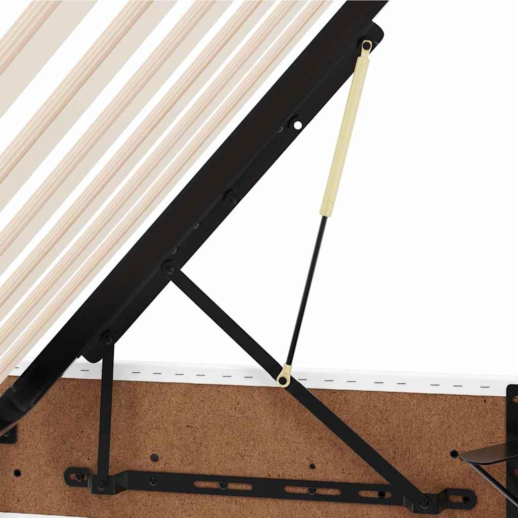 Krevet s prostorom za pohranu s LED-om Čista bijela 90 x 190 cm