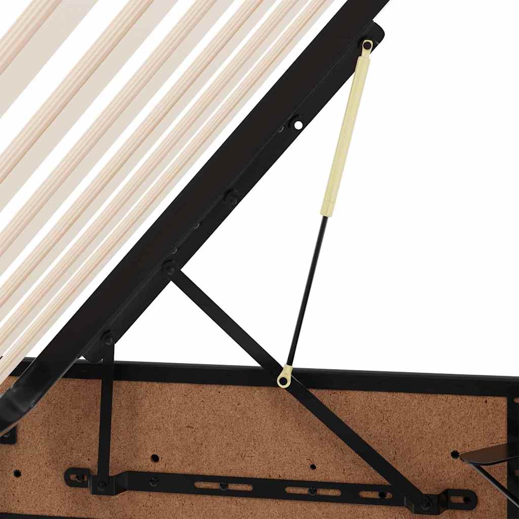 Krevet s prostorom za pohranu s LED-om Crna 100 x 200 cm