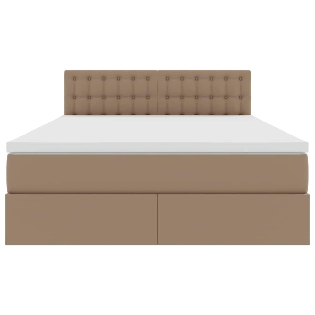 Krevet s prostorom za pohranu s LED-om Kapućino 140 x 190 cm