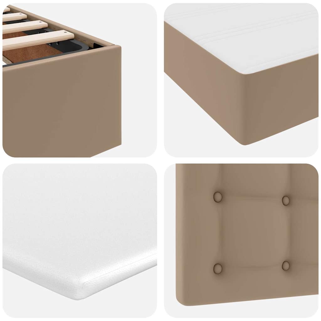Krevet s prostorom za pohranu s LED-om Kapućino 180 x 200 cm