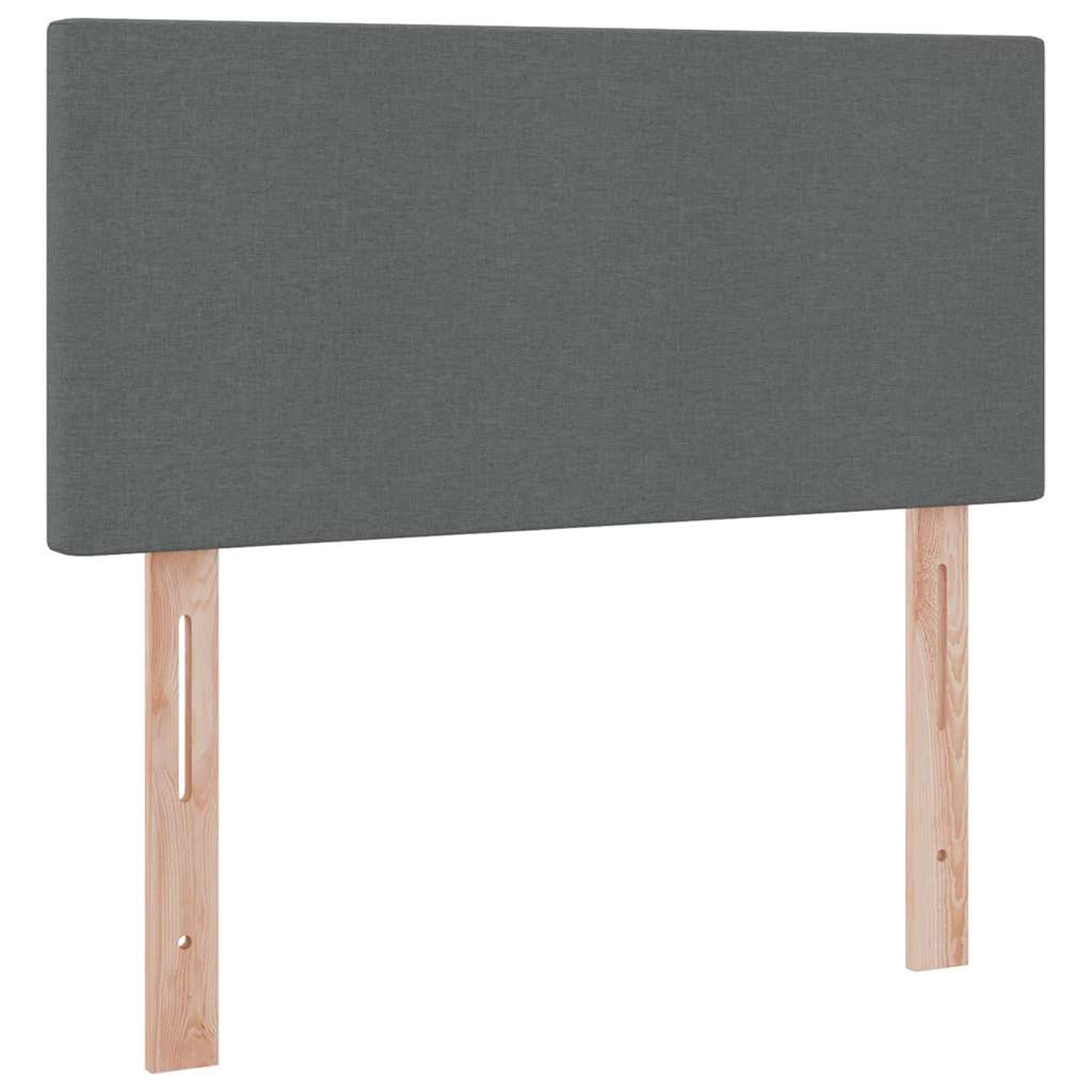Krevet s prostorom za pohranu s LED-om Tamno siva 90 x 200 cm