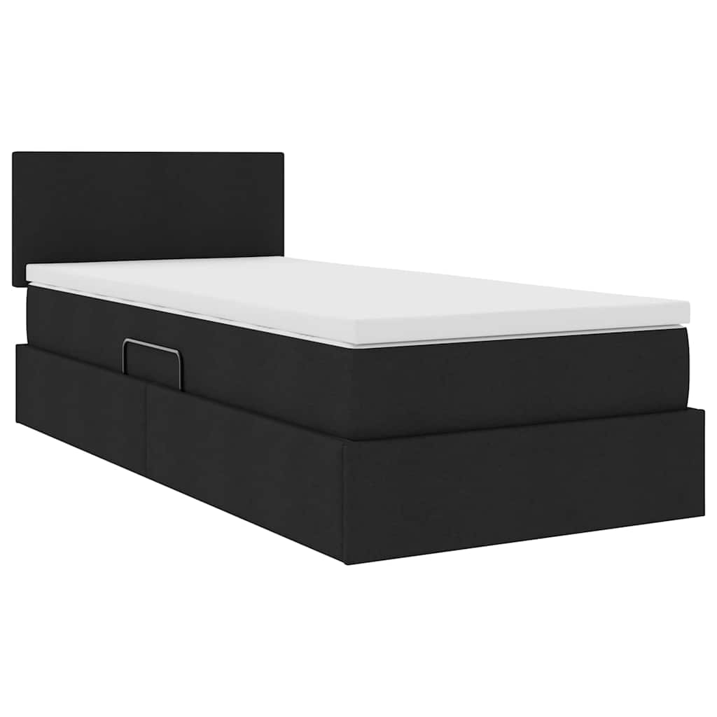 Krevet s prostorom za pohranu s LED-om Crna 100 x 200 cm