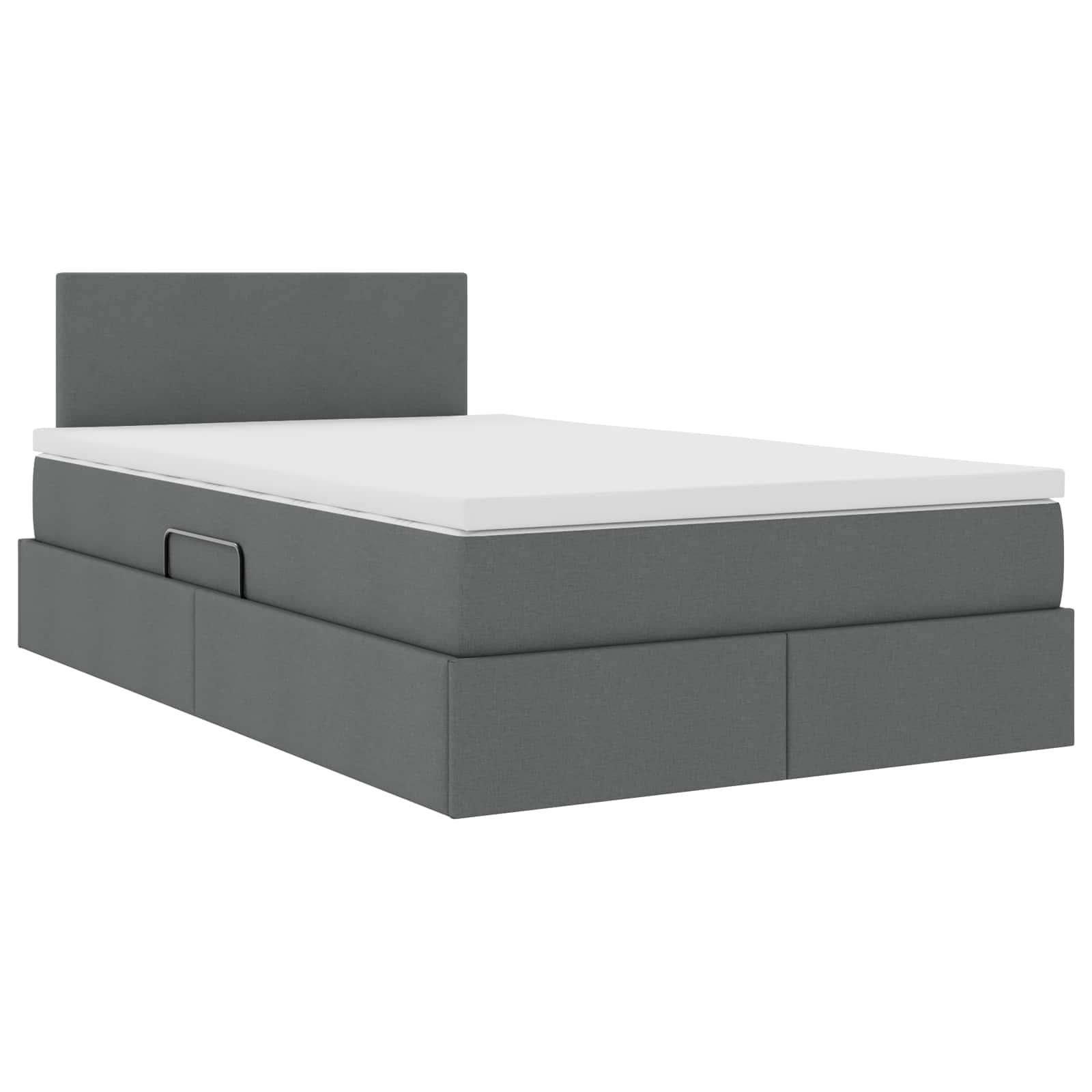 Krevet s prostorom za pohranu s LED-om Tamno siva 120 x 190 cm