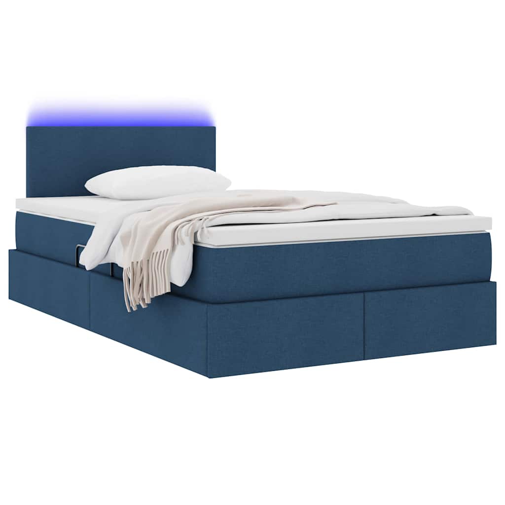 Krevet s prostorom za pohranu s LED-om Plava 120 x 190 cm