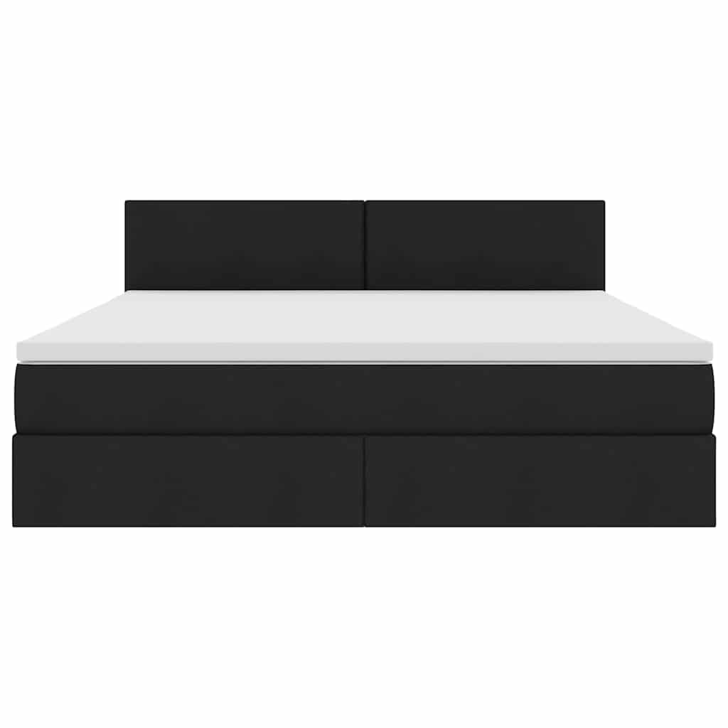 Krevet s prostorom za pohranu s LED-om Crna 180 x 200 cm
