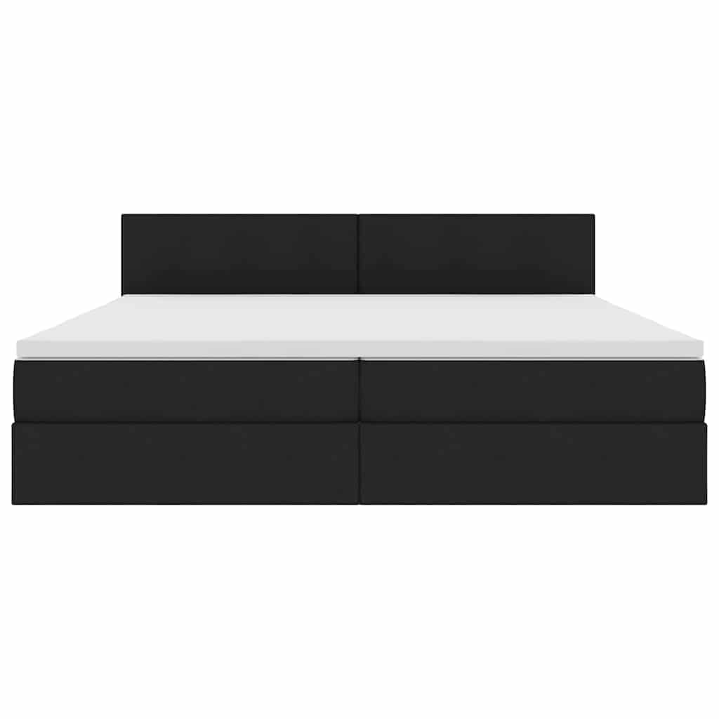 Krevet s prostorom za pohranu s LED-om Crna 200 x 200 cm