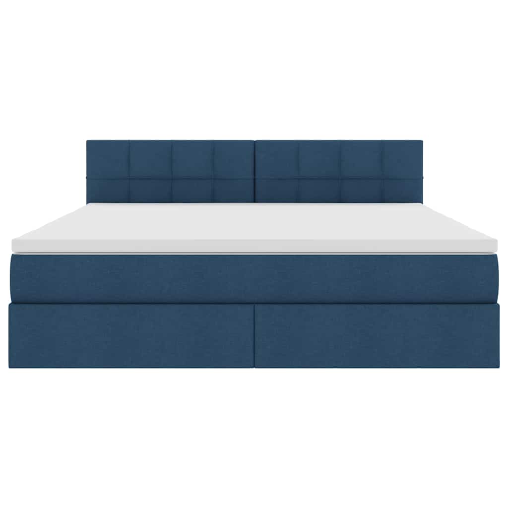Krevet s prostorom za pohranu s LED-om Plava 160 x 200 cm