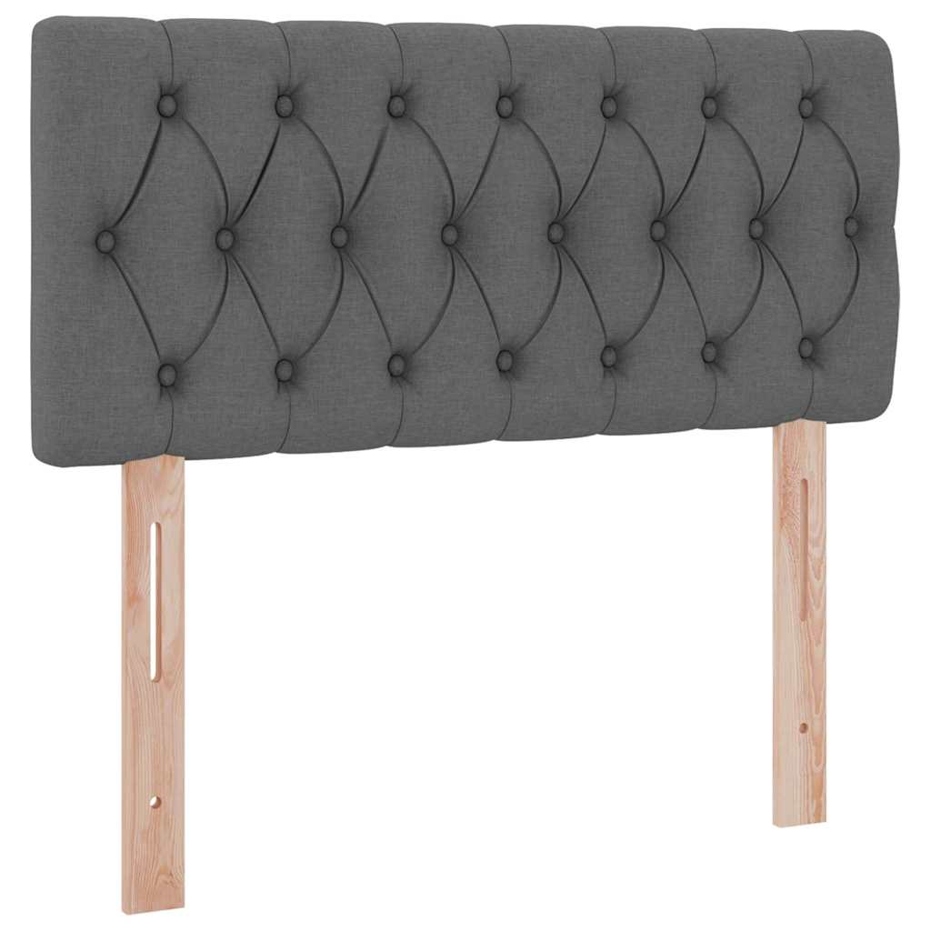 Krevet s prostorom za pohranu s LED-om Tamno siva 90 x 190 cm