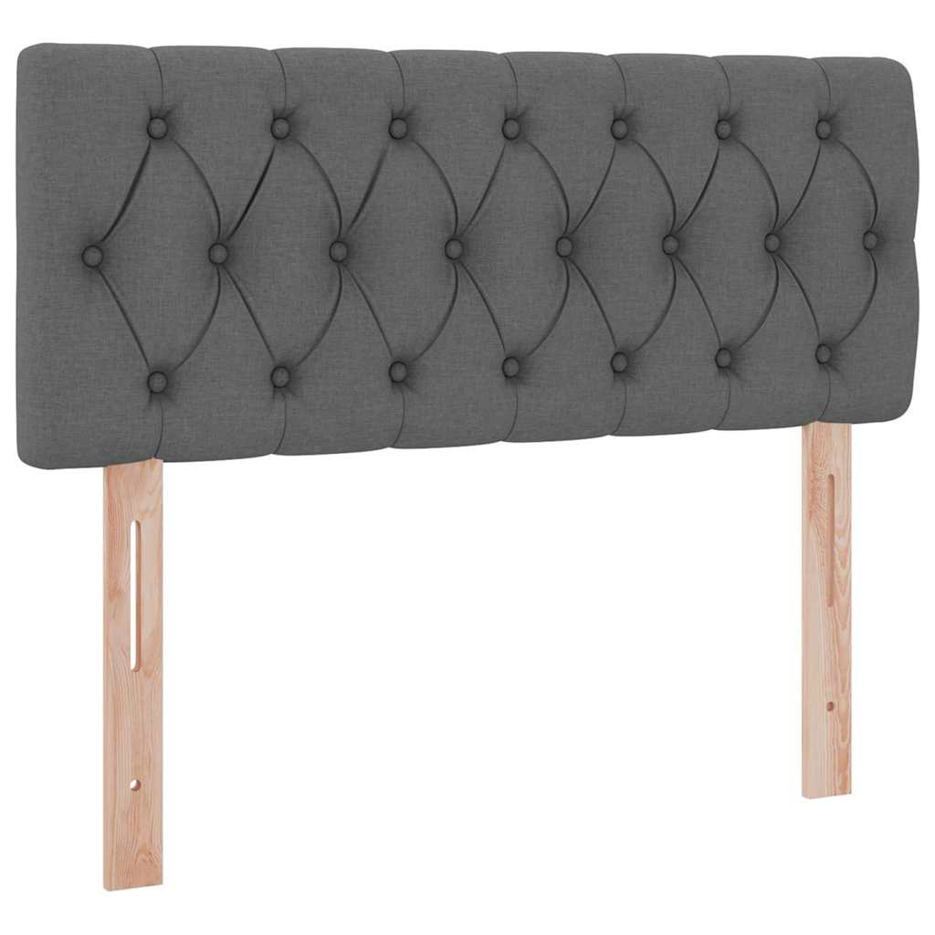 Krevet s prostorom za pohranu s LED-om Tamno siva 120 x 200 cm