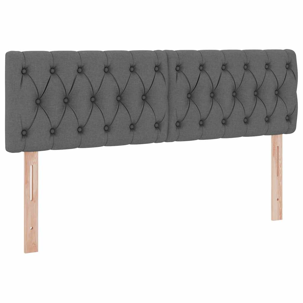 Krevet s prostorom za pohranu s LED-om Tamno siva 140 x 200 cm