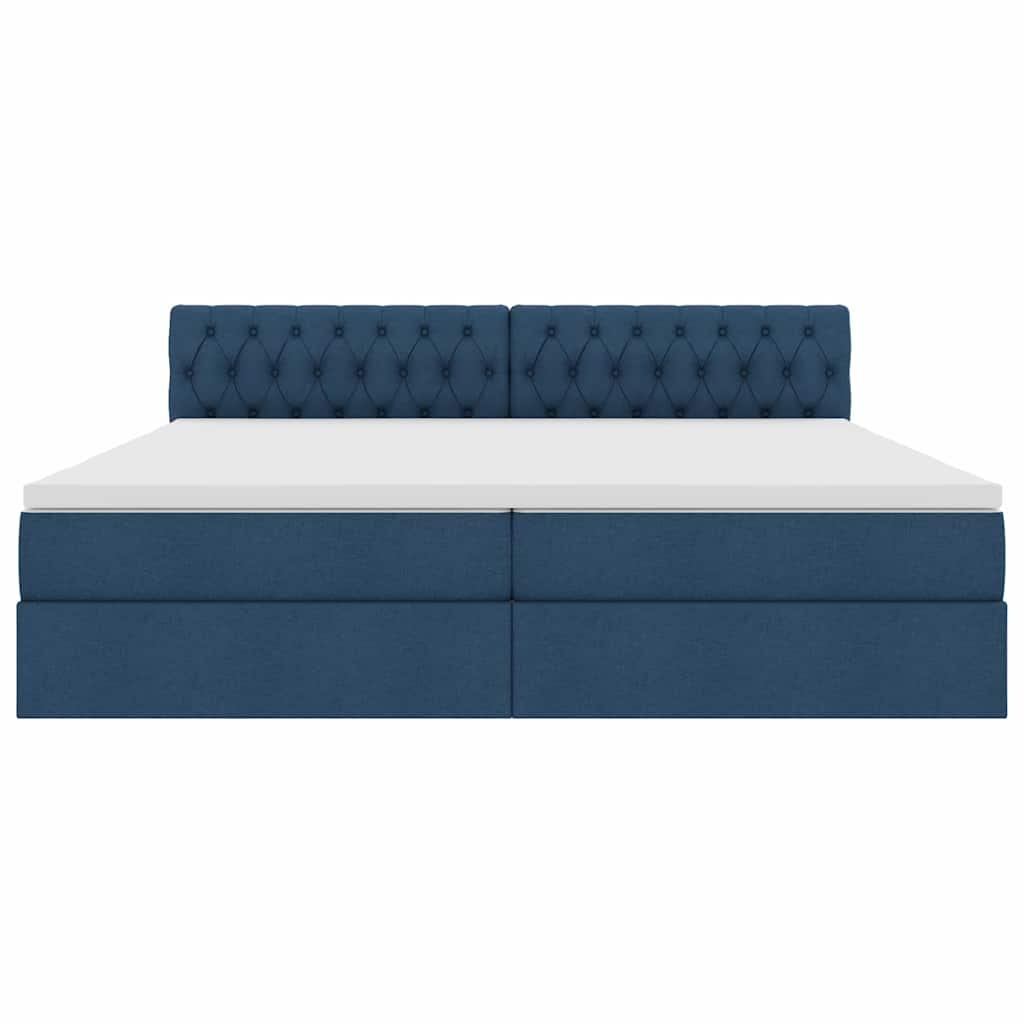 Krevet s prostorom za pohranu s LED-om Plava 200 x 200 cm