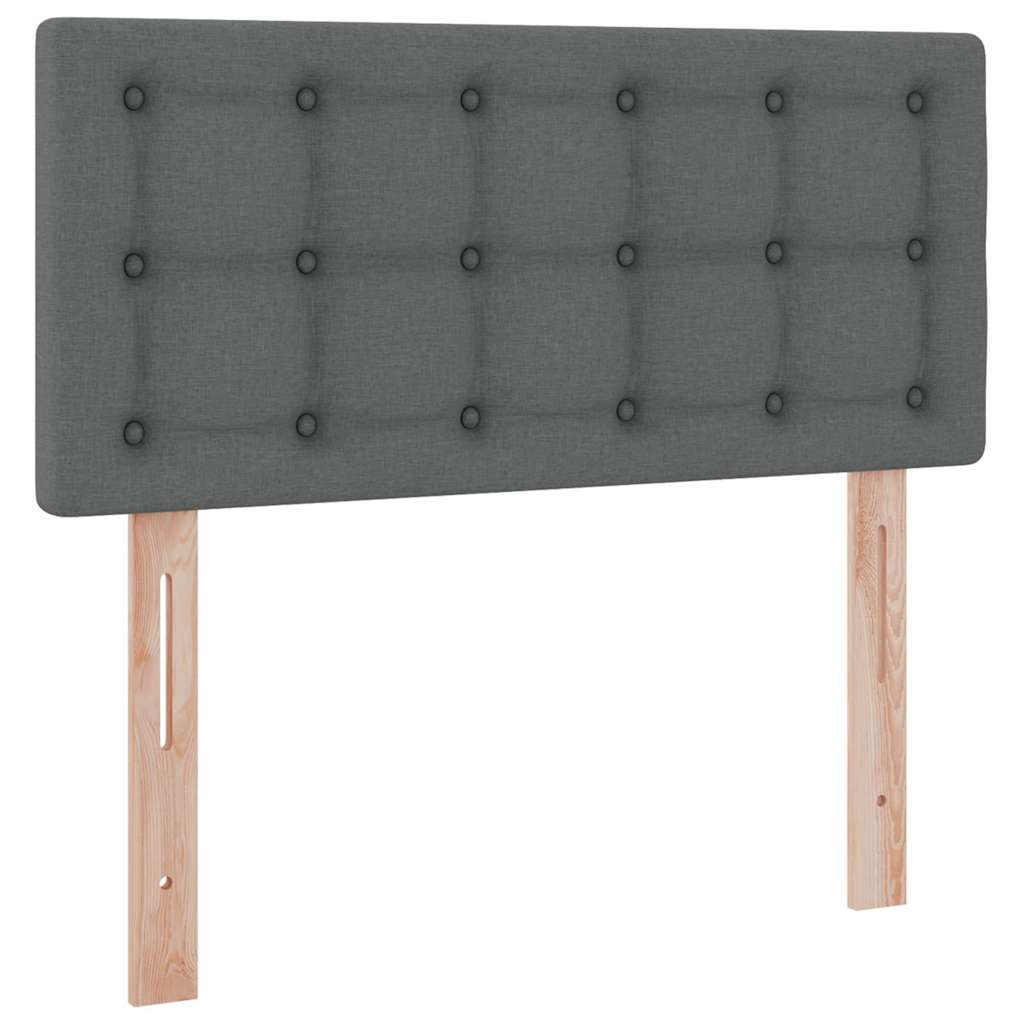 Krevet s prostorom za pohranu s LED-om Tamno siva 90 x 200 cm