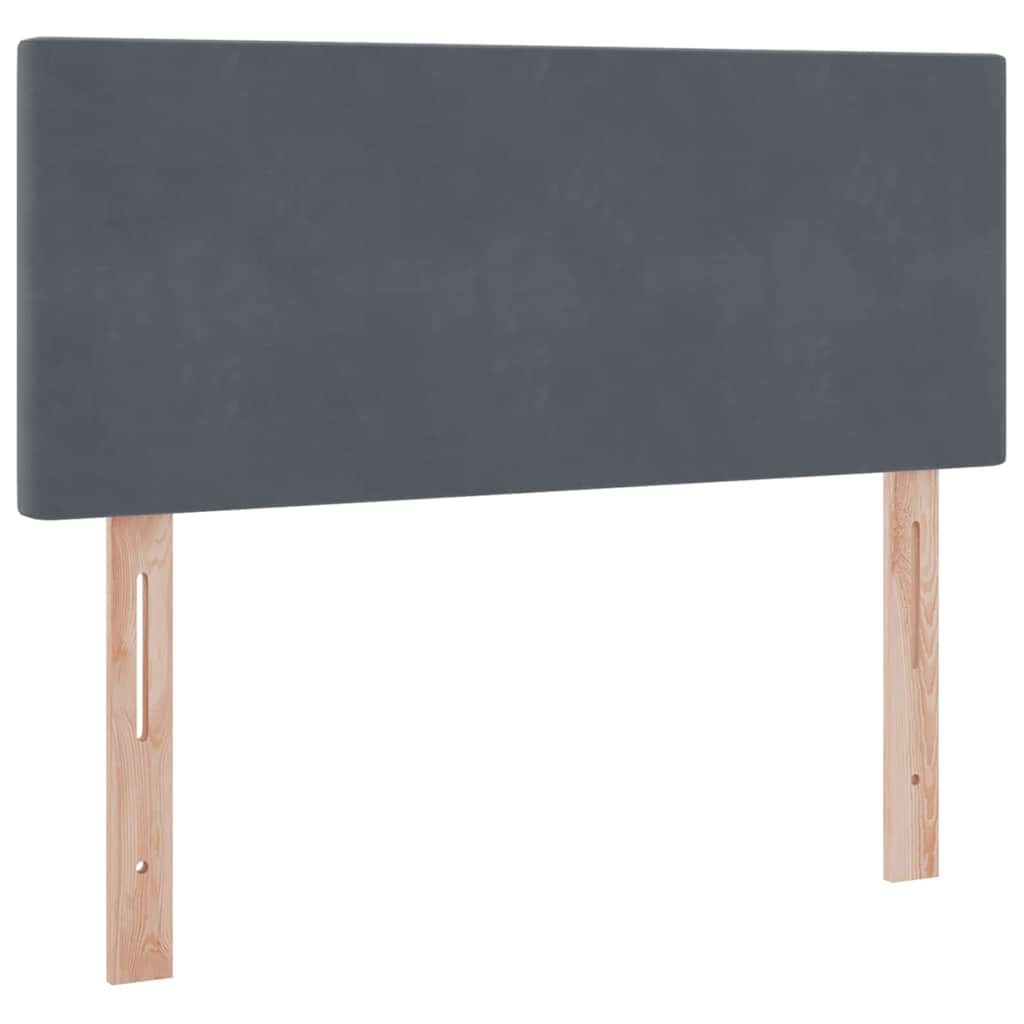 Krevet s prostorom za pohranu s LED-om Tamno siva 120 x 200 cm