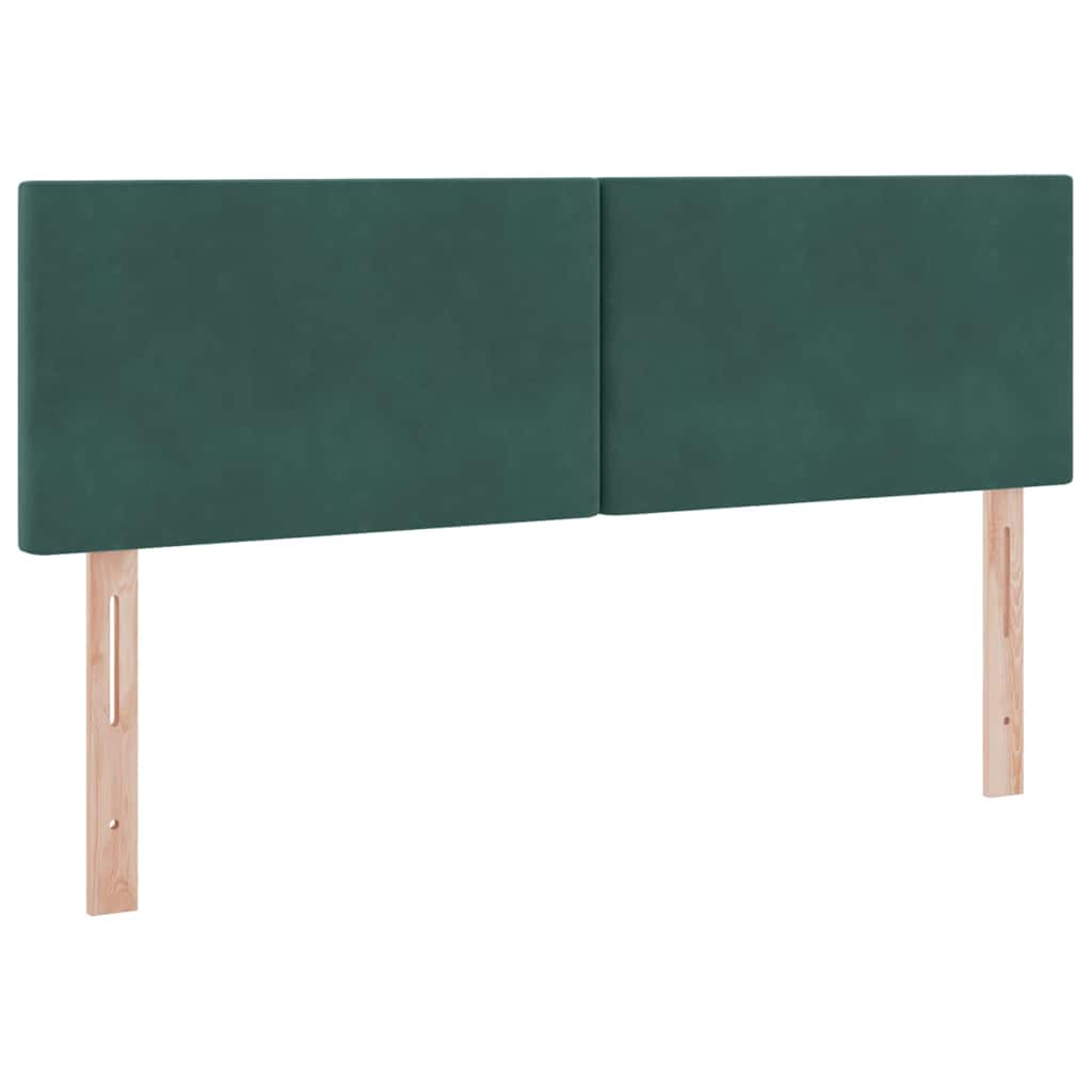 Krevet s prostorom za pohranu s LED-om Tamnozelena 140 x 190 cm