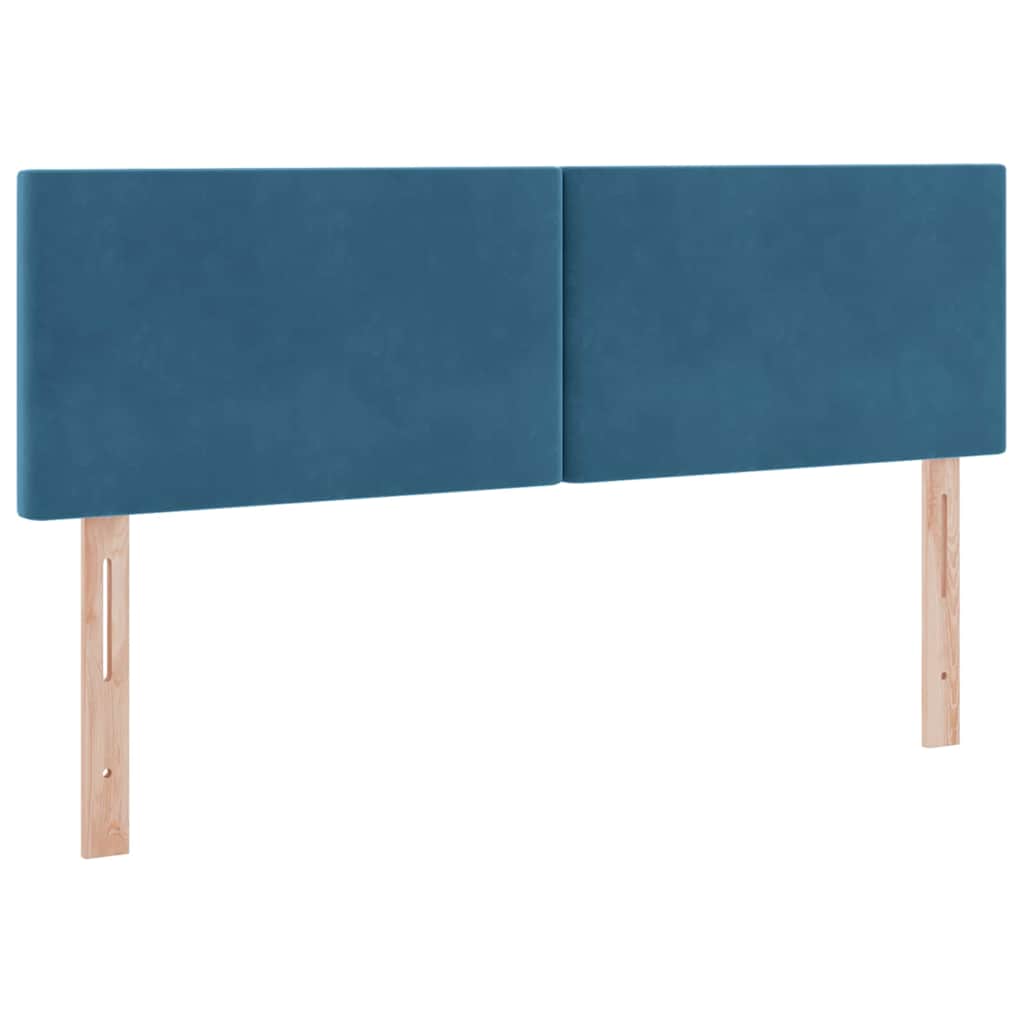Krevet s prostorom za pohranu s LED-om Tamno plava 140 x 190 cm