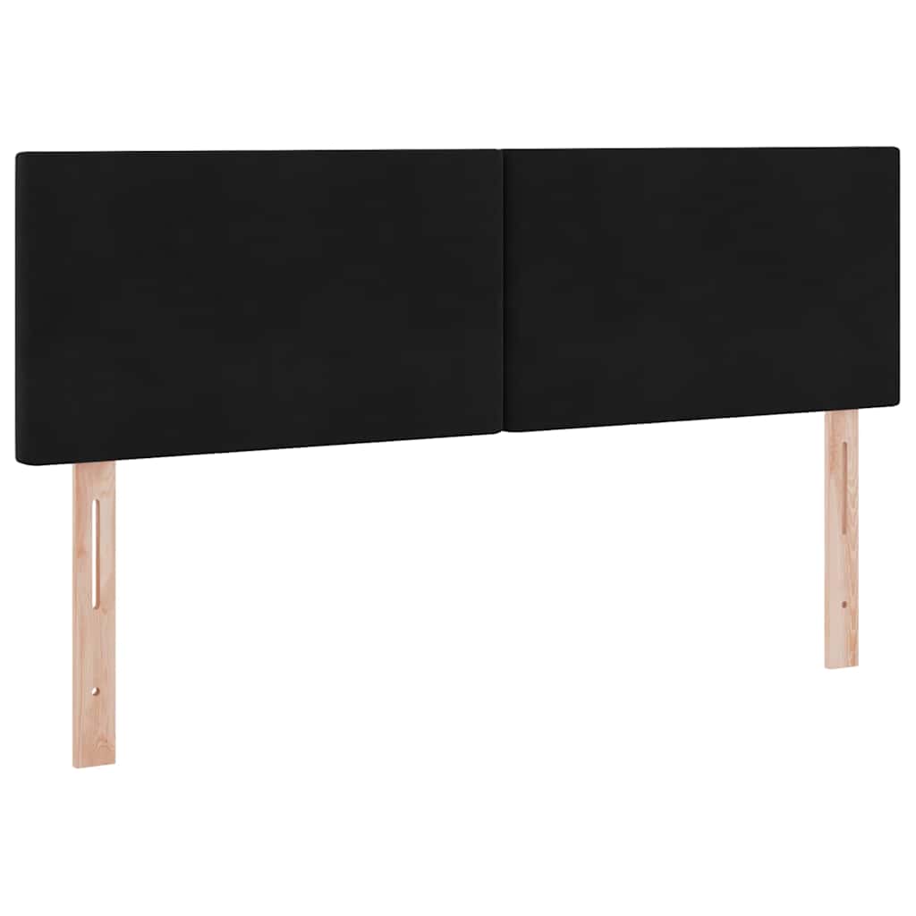 Krevet s prostorom za pohranu s LED-om Crna 140 x 200 cm Baršun