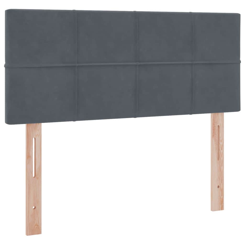Krevet s prostorom za pohranu s LED-om Tamno siva 120 x 190 cm