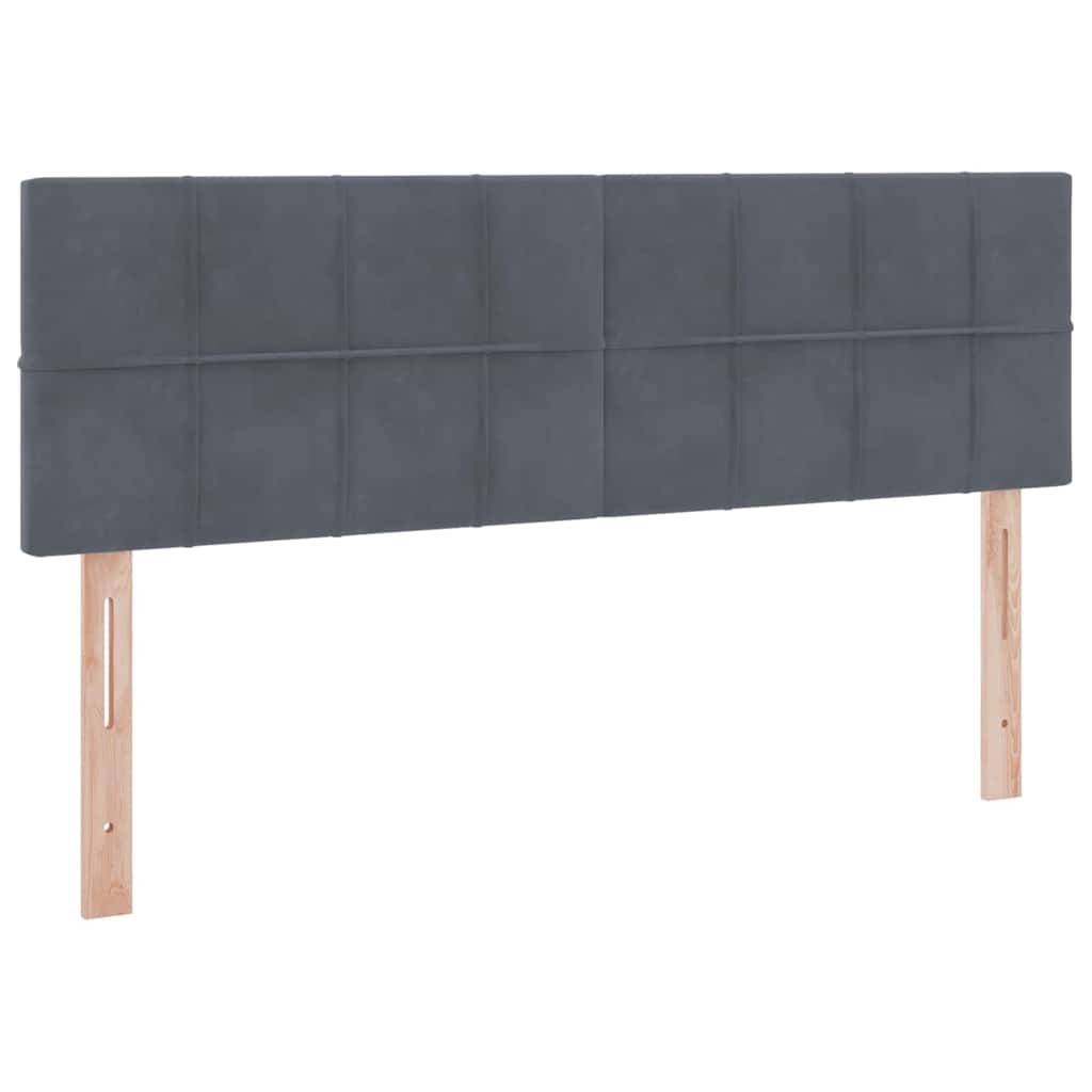 Krevet s prostorom za pohranu s LED-om Tamno siva 140 x 190 cm