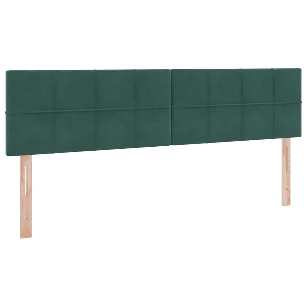 Krevet s prostorom za pohranu s LED-om Tamnozelena 160 x 200 cm