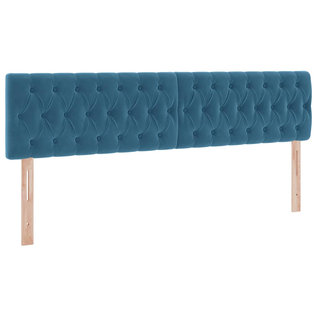 Krevet s prostorom za pohranu s LED-om Tamno plava 160 x 200 cm