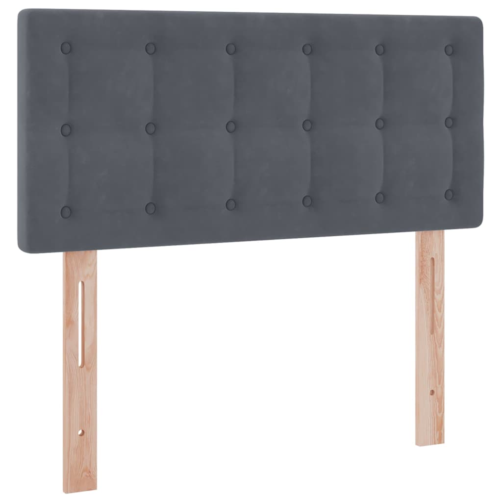 Krevet s prostorom za pohranu s LED-om Tamno siva 100 x 200 cm