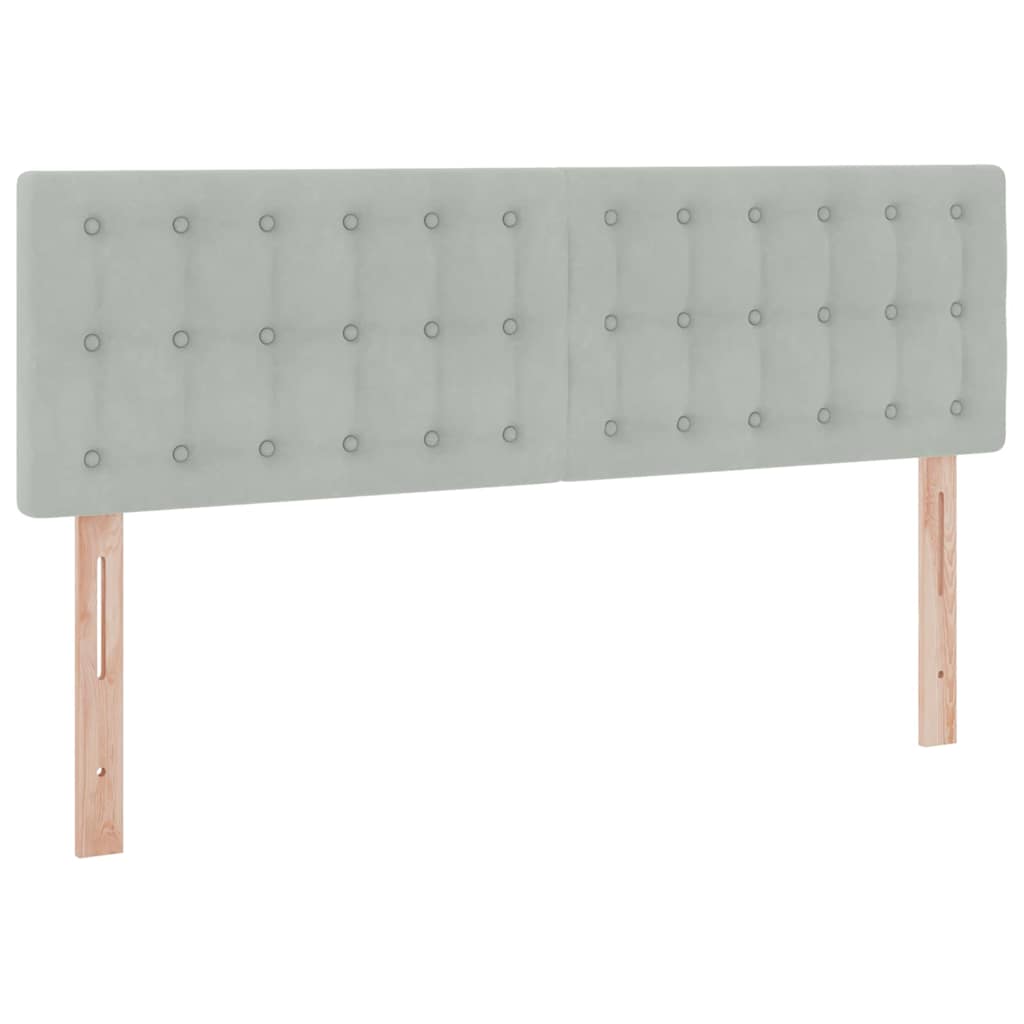 LED krevet za pohranu s madracem Svjetlosiva 140 x 190 cm