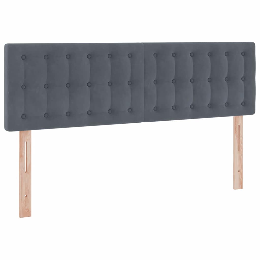 Krevet s prostorom za pohranu s LED-om Tamno siva 140 x 190 cm