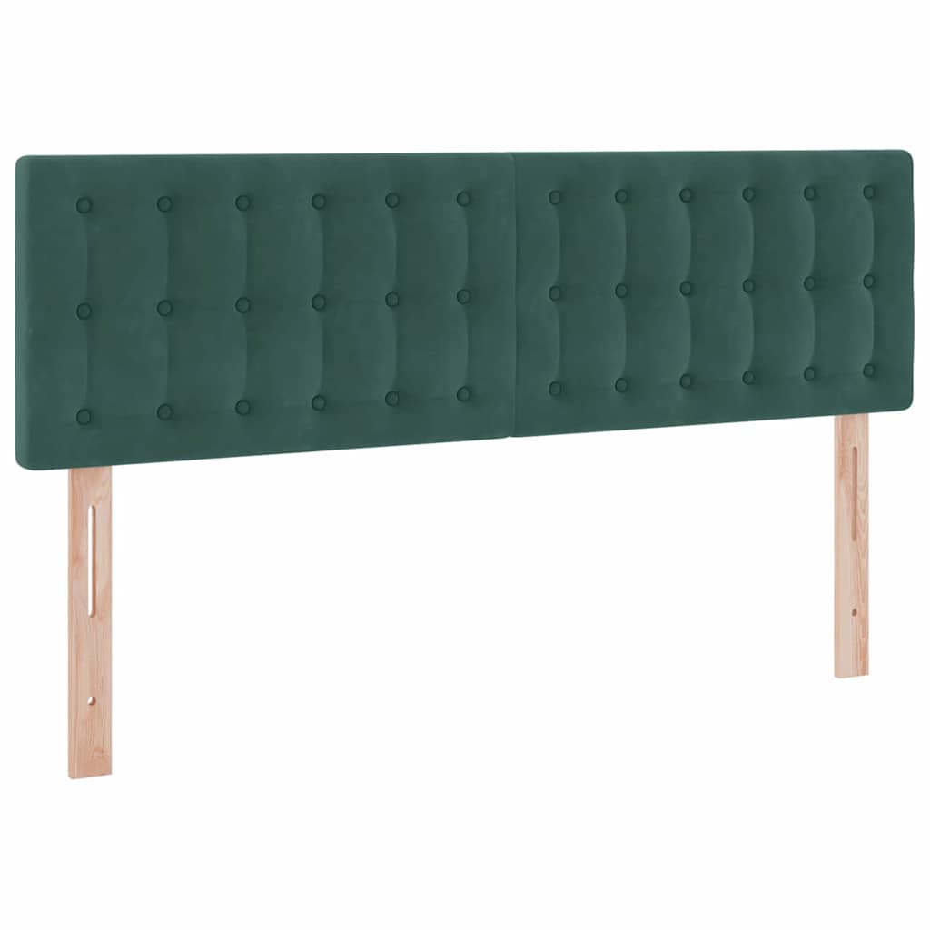 Krevet s prostorom za pohranu s LED-om Tamnozelena 140 x 200 cm