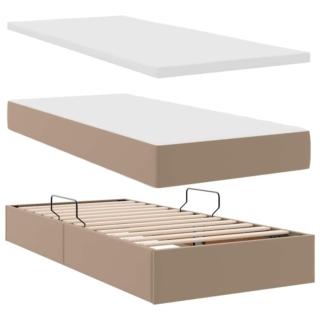 Krevet s prostorom za pohranu s LED-om Kapućino 180 x 200 cm