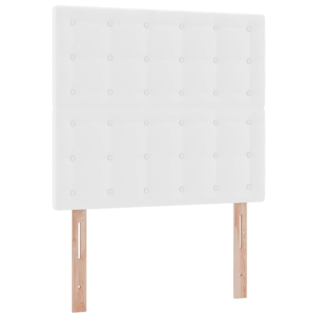 Krevet s od storage Čista bijela 90 x 200 cm Lažna koža