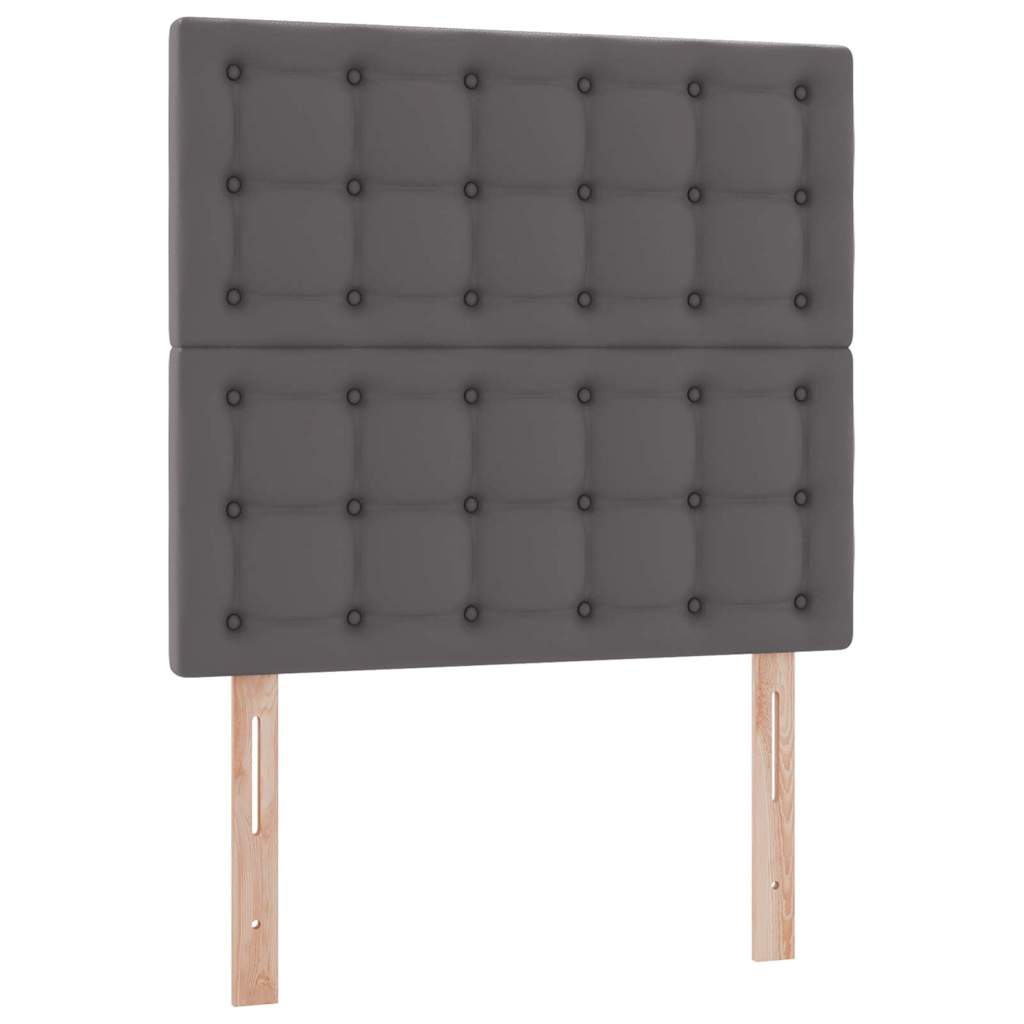 Krevet s od storage s madracem Siva 100 x 200 cm Lažna koža
