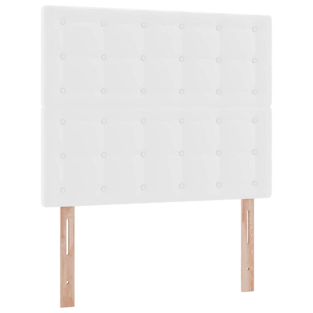 Krevet s od storage Čista bijela 120 x 200 cm Lažna koža