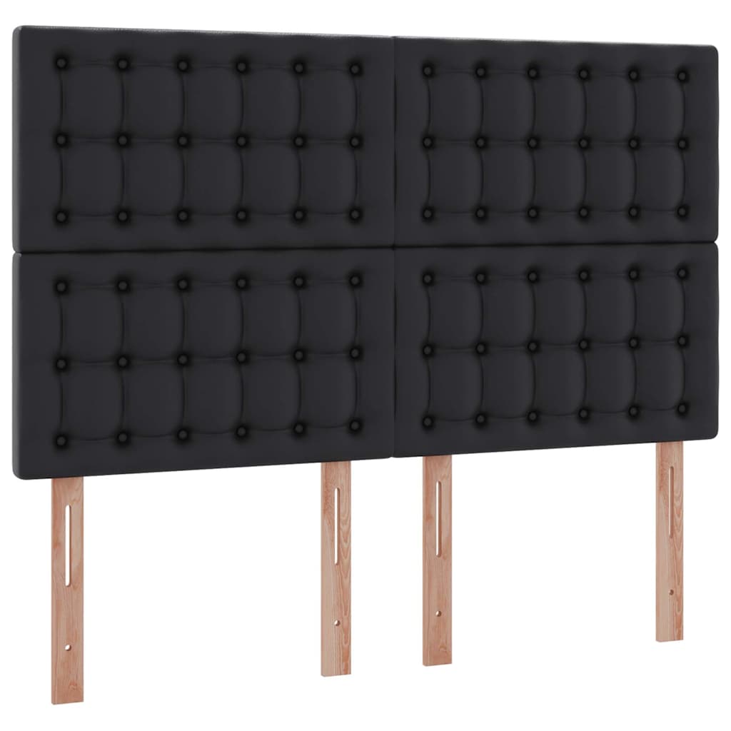 Krevet s od storage s madracem Crna 140 x 190 cm Lažna koža
