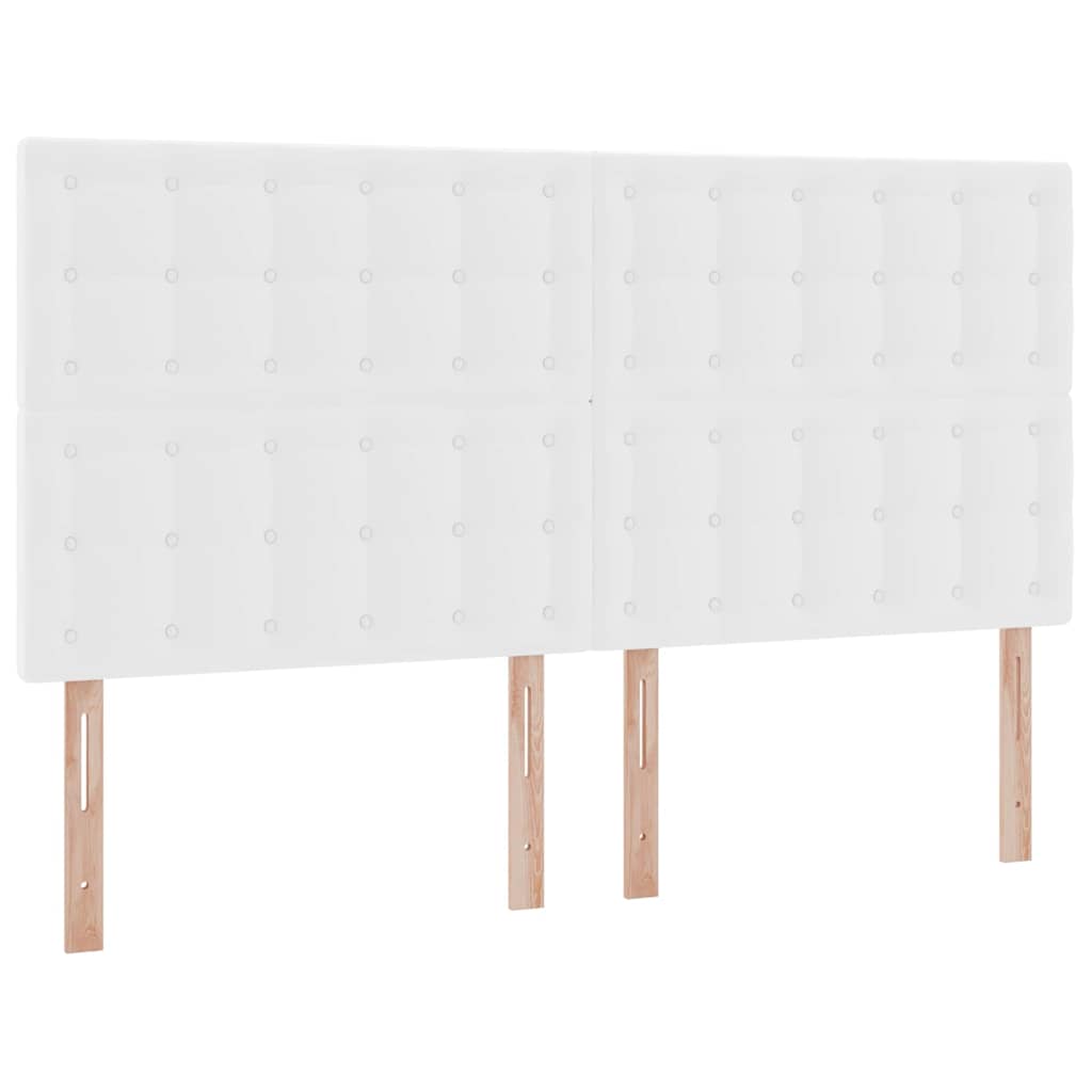 Krevet s od storage Čista bijela 180 x 200 cm Lažna koža