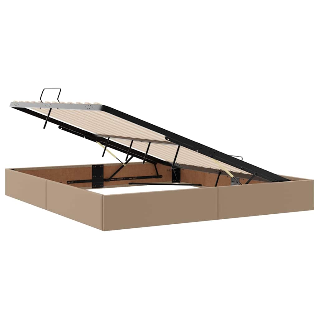 Krevet s od storage s madracem Kapućino 180 x 200 cm Lažna koža