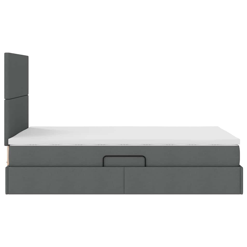 Krevet s madracem i skladištem Tamno siva 120 x 200 cm
