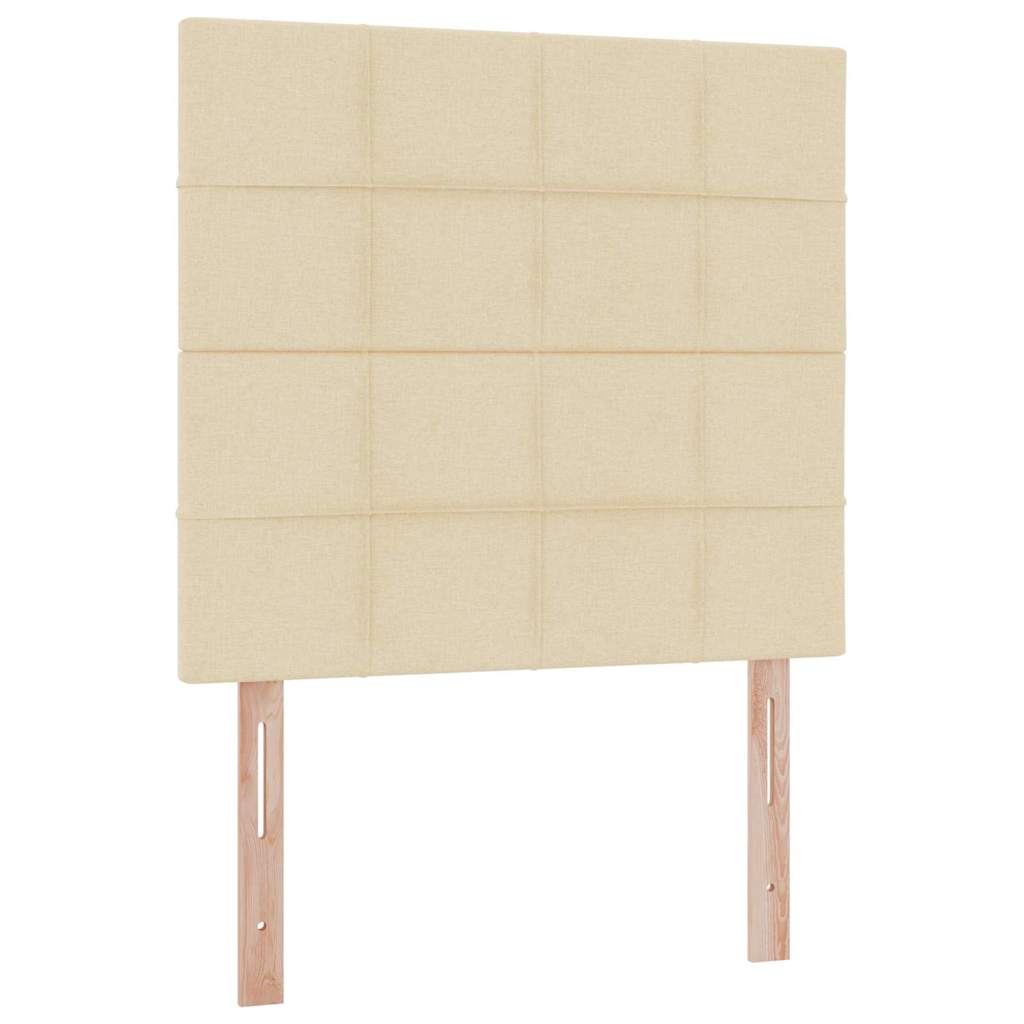Krevet s madracem i skladištem Krema 90 x 190 cm tkanina