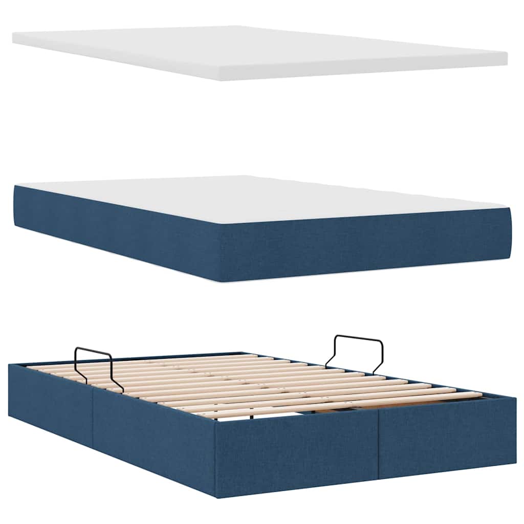 Krevet s madracem i skladištem Plava 120 x 200 cm Poliester