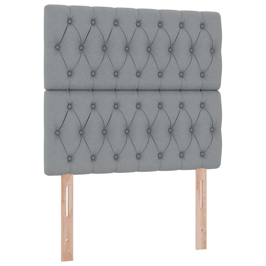 Krevet s madracem i skladištem Svijetlo siva 90 x 200 cm
