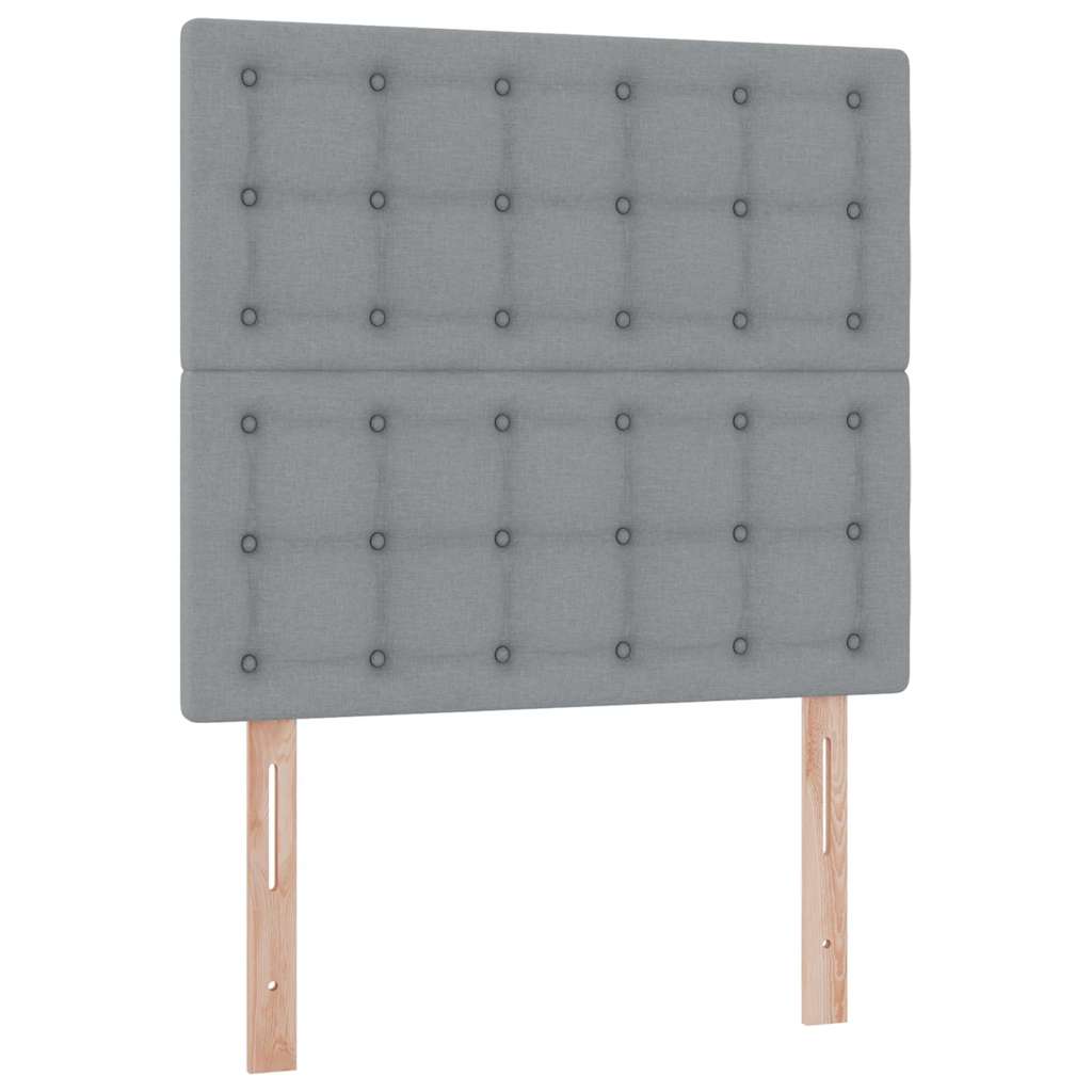 Krevet s madracem i skladištem Svijetlo siva 90 x 190 cm