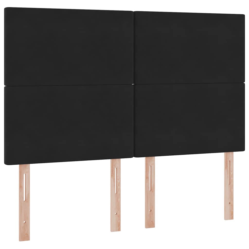 Krevet s madracem i skladištem Crna 140 x 190 cm Baršun