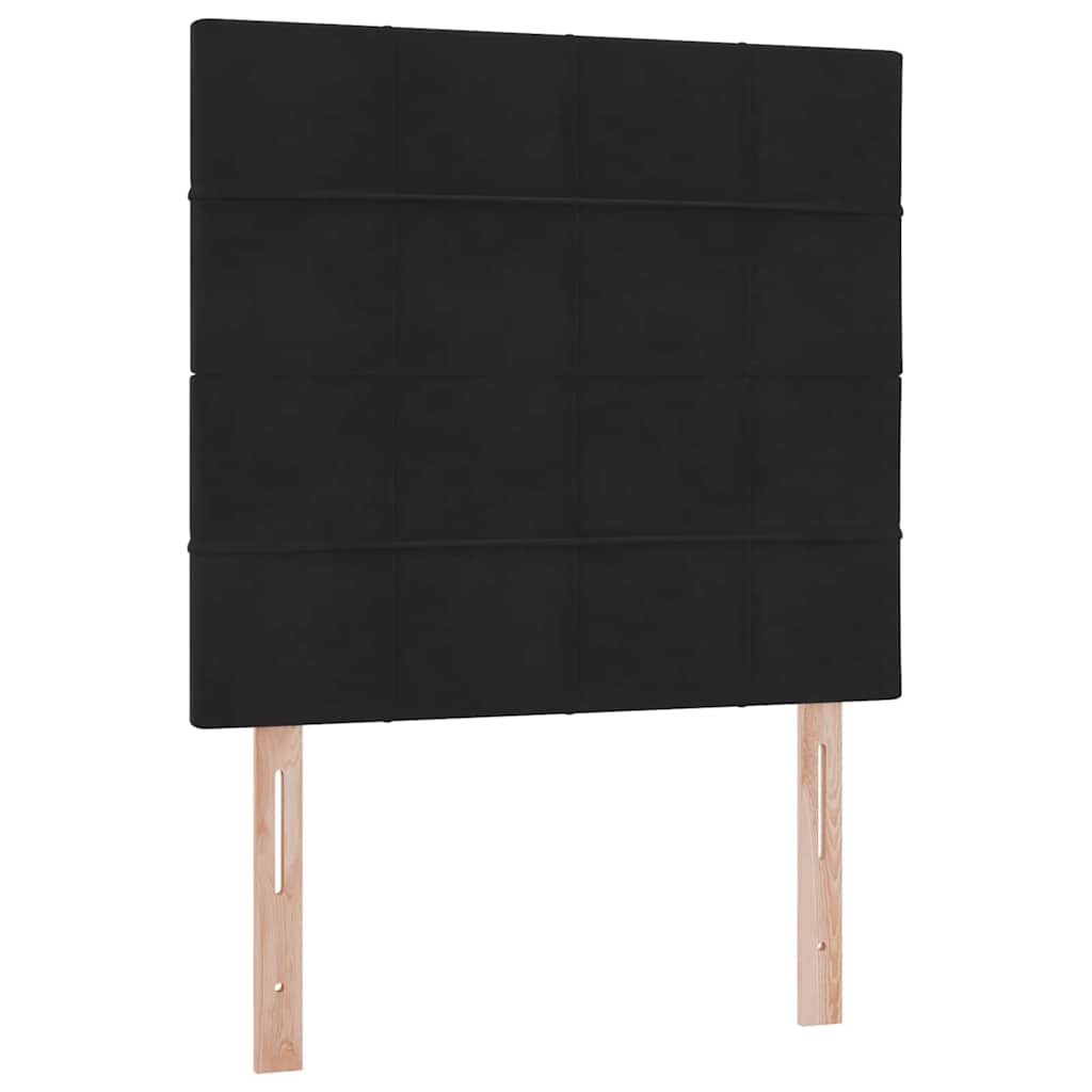 Krevet s madracem i skladištem Crna 90 x 200 cm Baršun