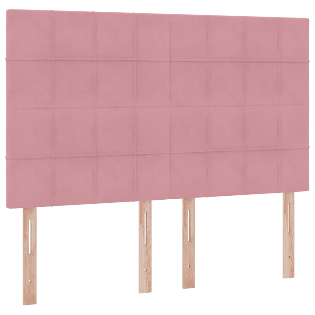 Krevet s madracem i skladištem Ružičasta 140 x 190 cm Baršun