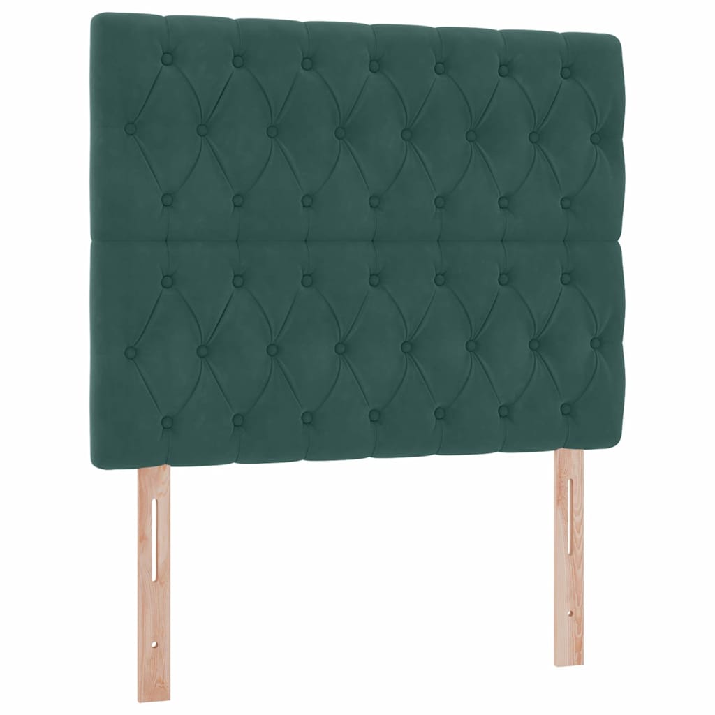 Krevet s madracem i skladištem Tamnozelena 120 x 200 cm Baršun