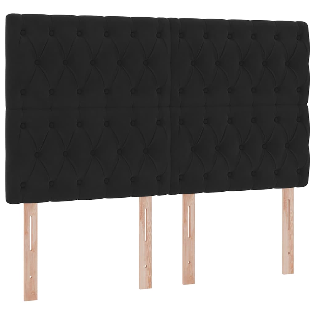 Krevet s madracem i skladištem Crna 140 x 190 cm Baršun