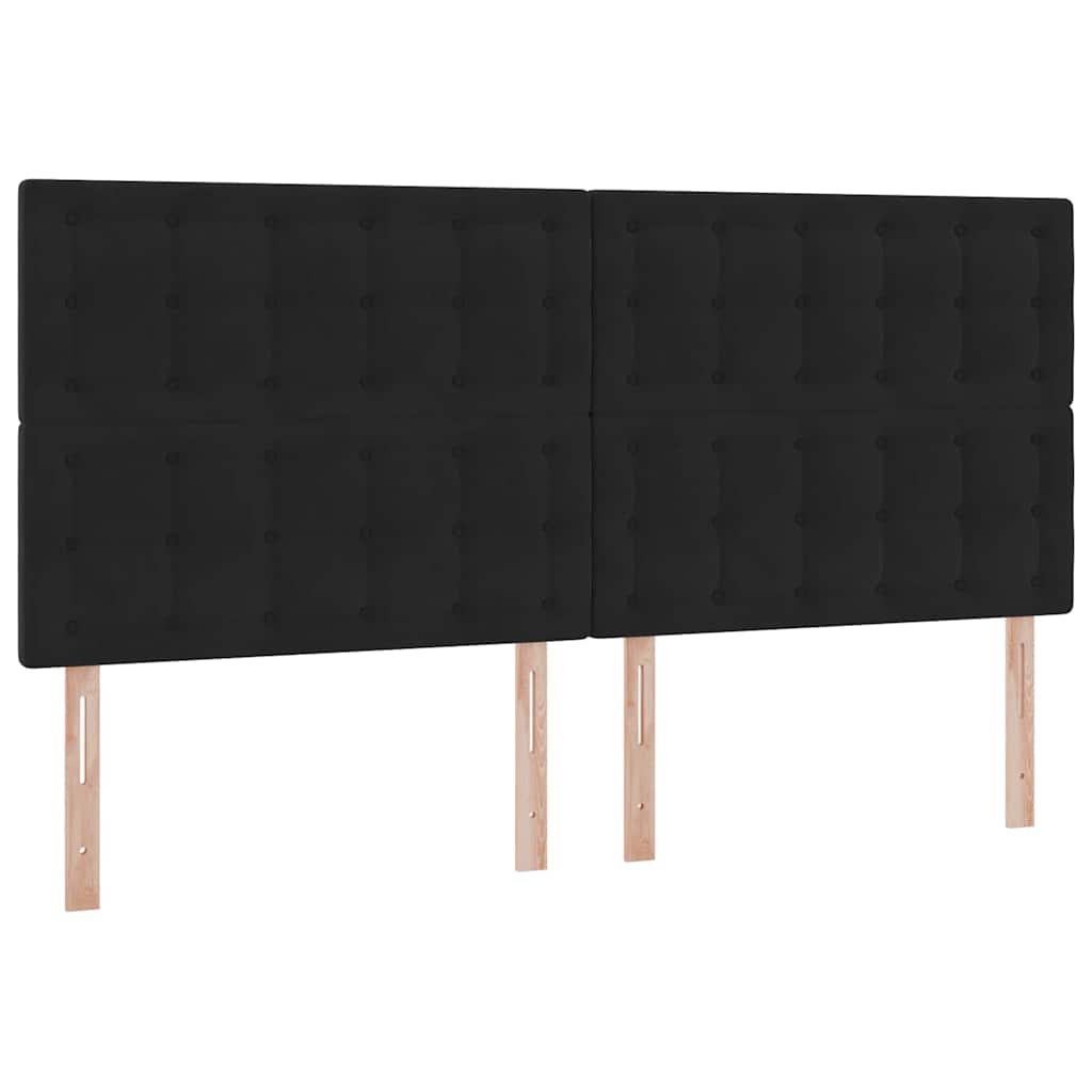 Krevet s madracem i skladištem Crna 200 x 200 cm Baršun