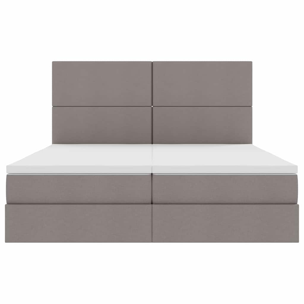 Krevet s od storage Sivo-smeđa 180 x 200 cm Lažna koža